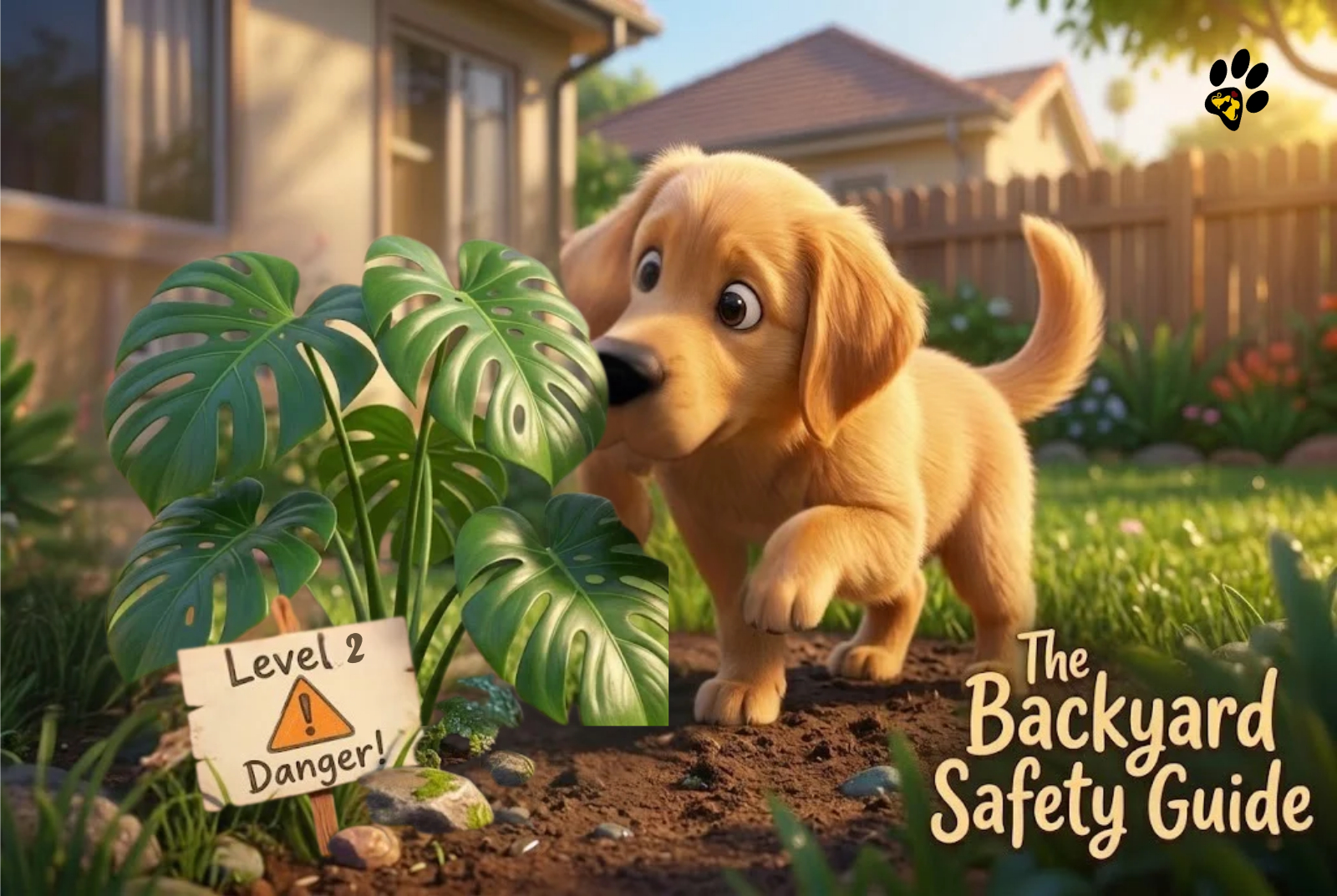 Dog near a toxic firestick plant